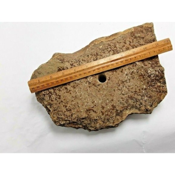 Drilled lichen stone Rock Natural Rustic Patio Tiki Lamp Craft Colorado - Picture 3 of 9